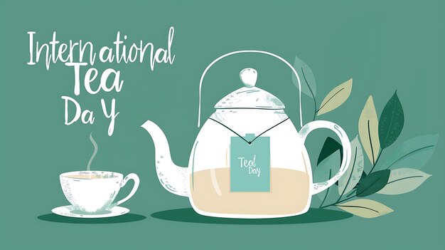 Photo unveiling the art of international tea day a vector illustration showcase