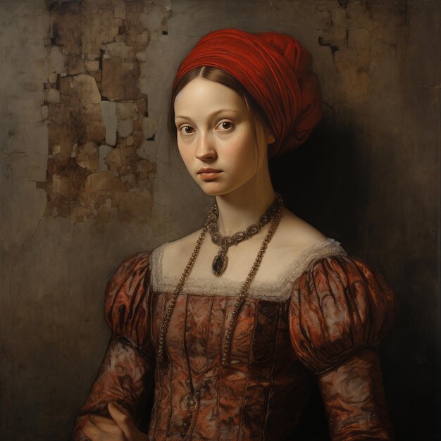 Photo unveiling the beauty captivating textures in an italian renaissance oil painting