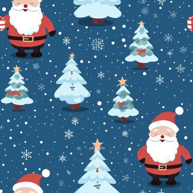 Premium AI Image  Unveiling the Enchanting Santa Claus Pattern Spreading Holiday Cheer and 