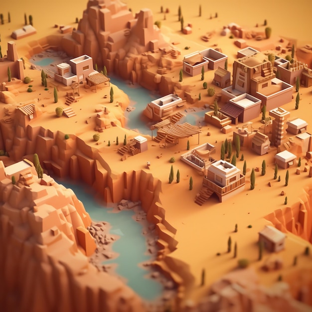 Unveiling the Enigmatic Beauty Journey into the Warm Sands of an Imaginary Desert Colony