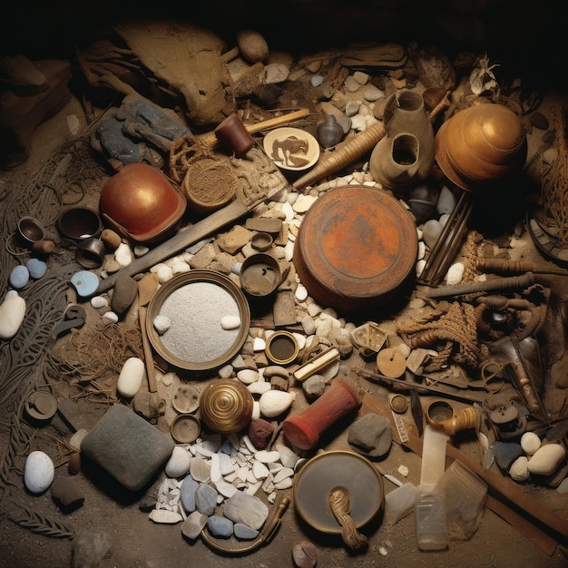 Foto l'enigmatica eredità degli effetti personali etruschi scoperti in una sala del villaggio