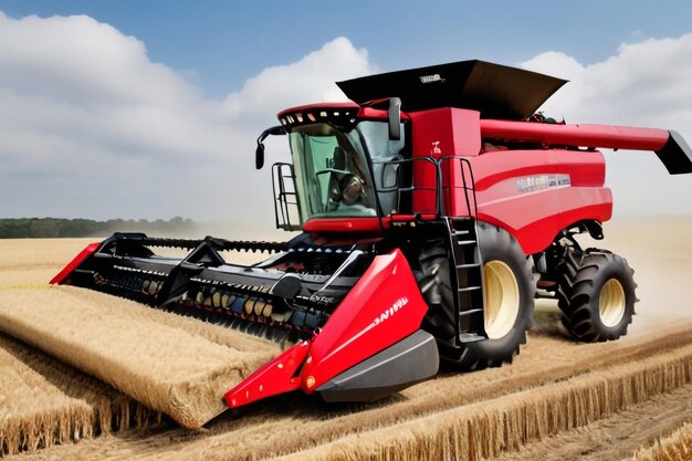 Photo unveiling the ingenuity behind combine harvesting