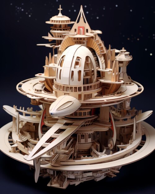 Photo unveiling the intricate world of latent spaceship kirigami