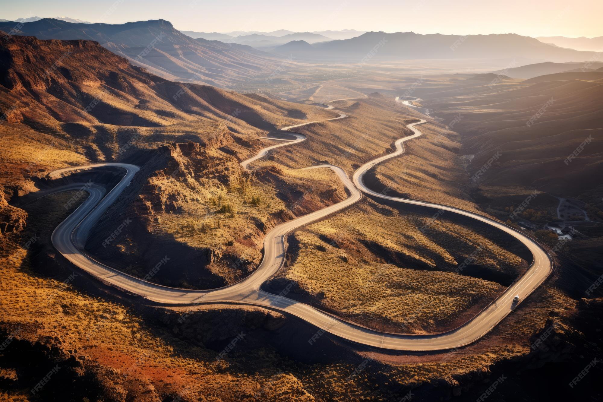 Premium AI Image  Unveiling the Mesmerizing Winding Road Scenery in 