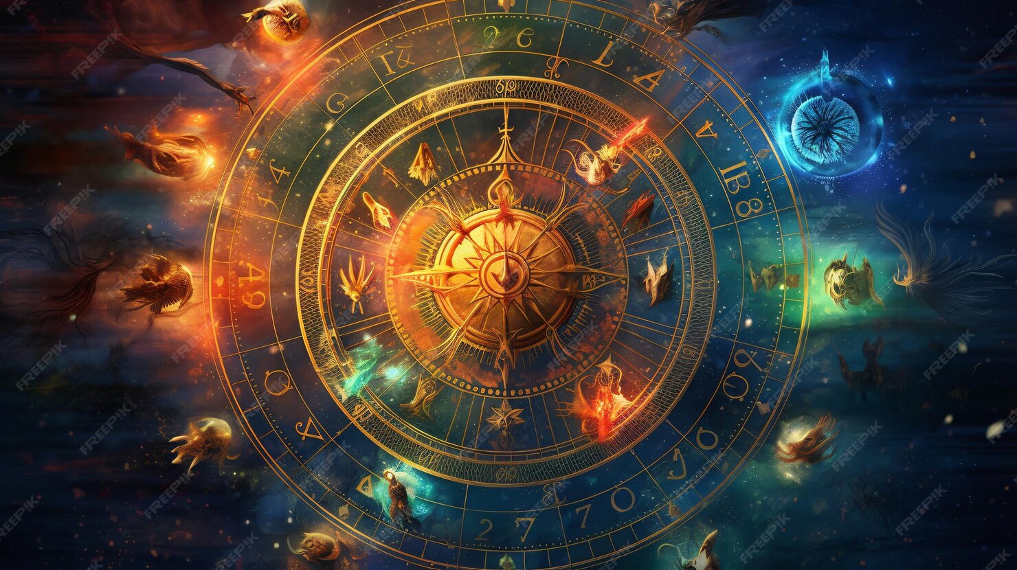 Premium Photo  Unveiling the Mysteries of the Zodiac A Stunning Circle 