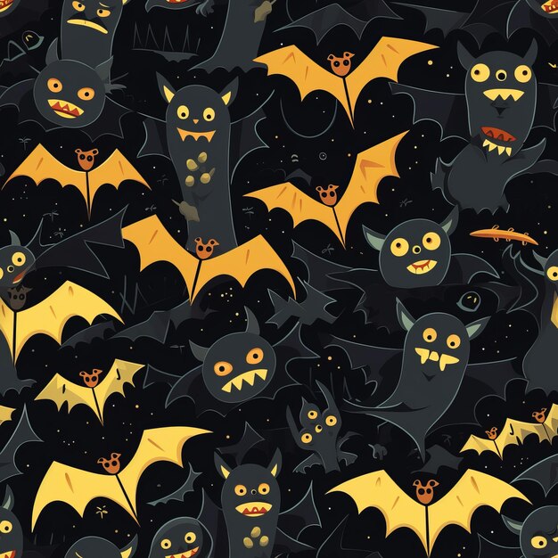 Photo unveiling the mysterious allure of the creepy bat pattern