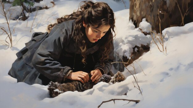 Premium Photo  Unveiling the Secrets of Winter A Woman's Astonishing 