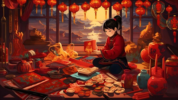 Premium Photo  Unveiling the Tapestry of Chinese New Year Preparations