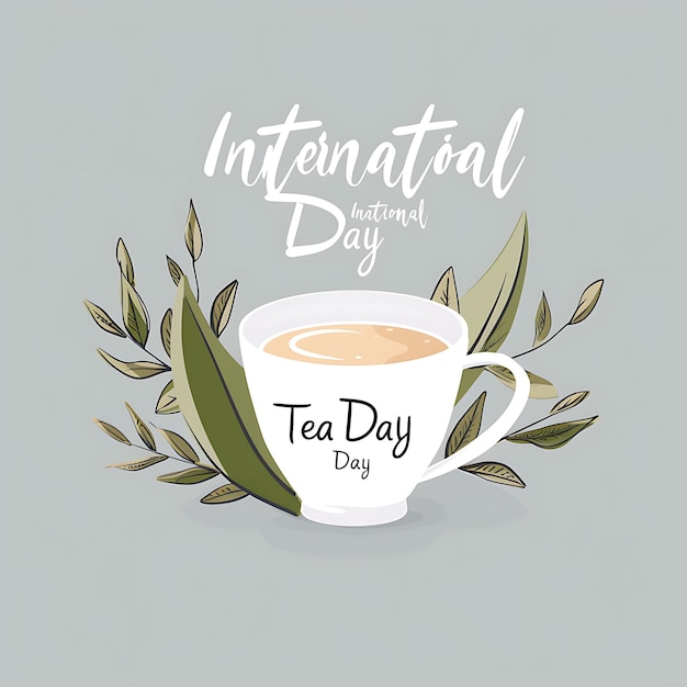 Фото unveiling the art of international tea day a vector illustration showcase