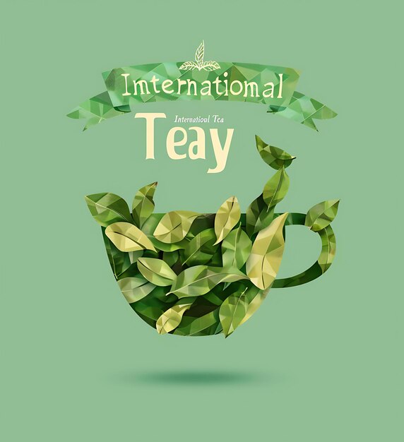 Фото unveiling the art of international tea day a vector illustration showcase