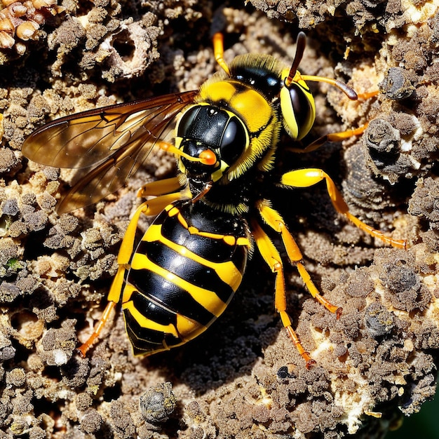 Photo unveiling the world of wasps understanding their role as predators pollinators and nuisances in nature