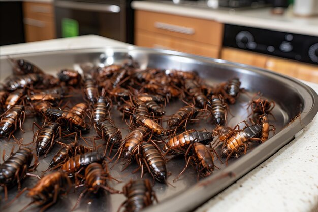 Photo unwelcome guests cockroach invasion