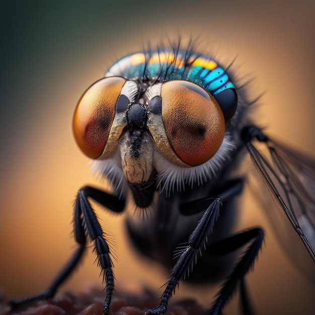 Up Close and Personal Macro Photography of a Fly in Great Detail