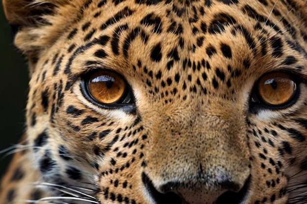 Up close and personal with perfect leopard in natural habitat Showcasing fierce and beautiful gaze a