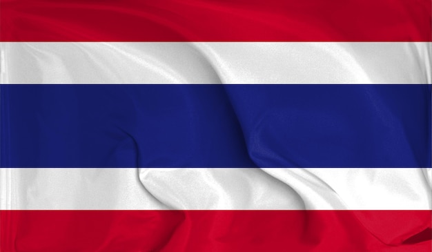 タイの国旗を掲げているテクスチャを近づいて見る