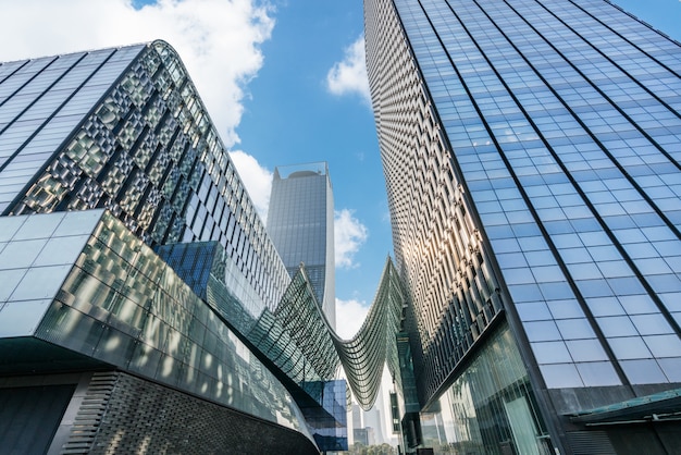 Up to the modern buildings, skyscrapers