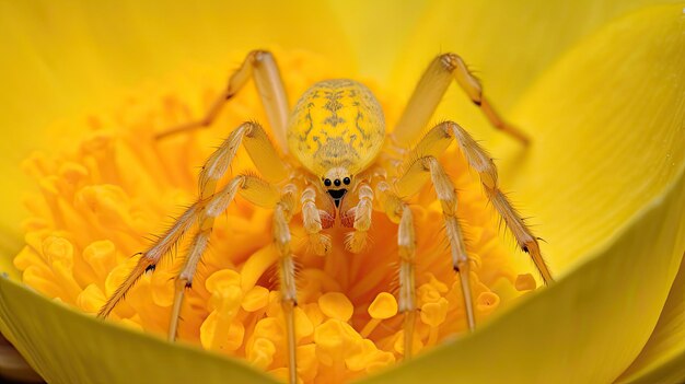 Photo up yellow sac spider