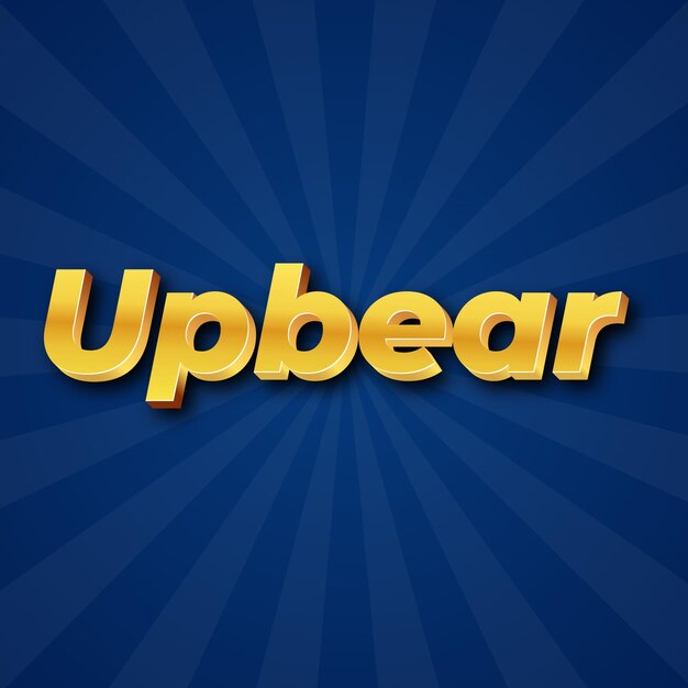 Upbear Текстовый эффект Золотой JPG привлекательный фоновый карточный снимок