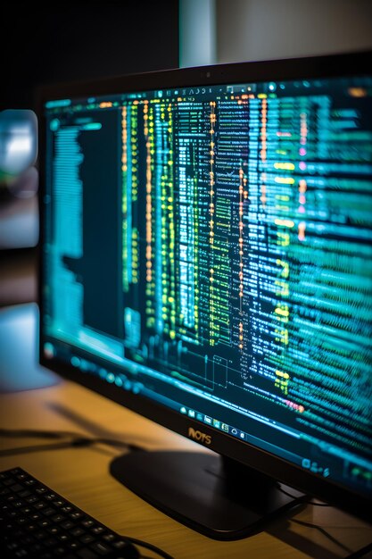 Upclose View of Python Code on Computer Screen Deciphering Intricacies ...