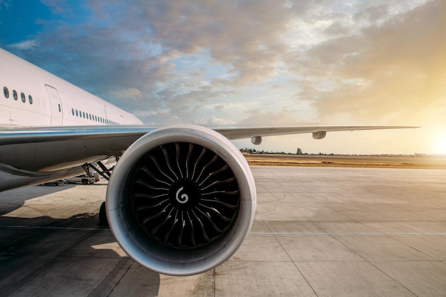 Upcoming vacation plane waiting for passengers to go on Caribbean trip