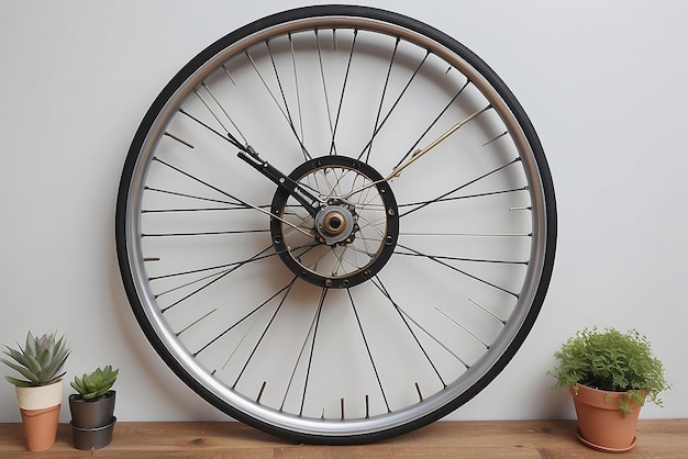 Upcycled Bicycle Wheel Clock