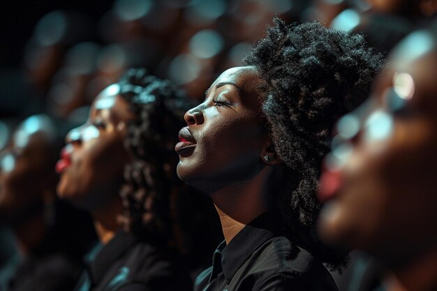 Uplifting gospel choir lifting spirits with their