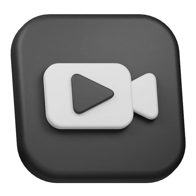 загрузить видео 3D-икона изолирована на белом фоне