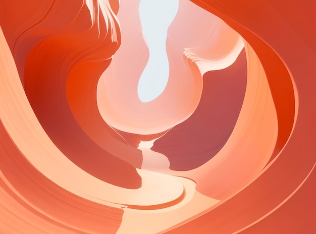 Foto un disegno artistico dell'upper antelope canyon