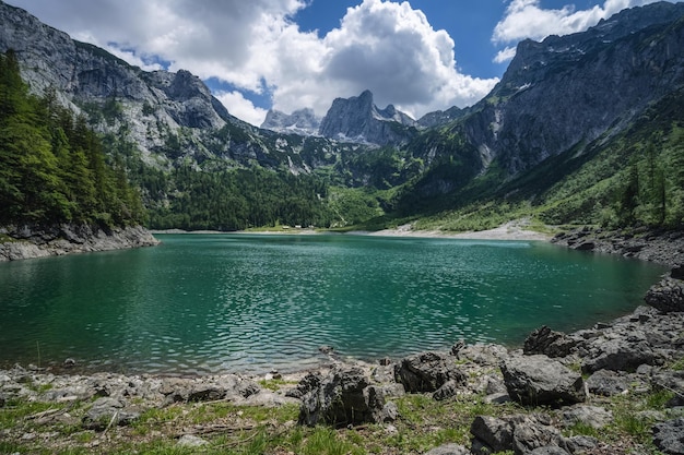 Upper Gosau lake and Dachstein Mountains Austria Europe