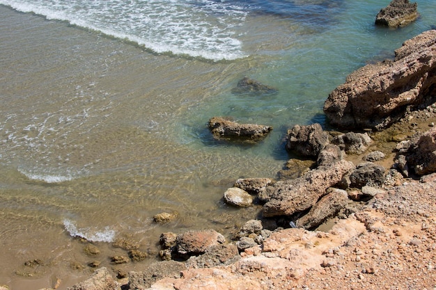 An upper view of a beach