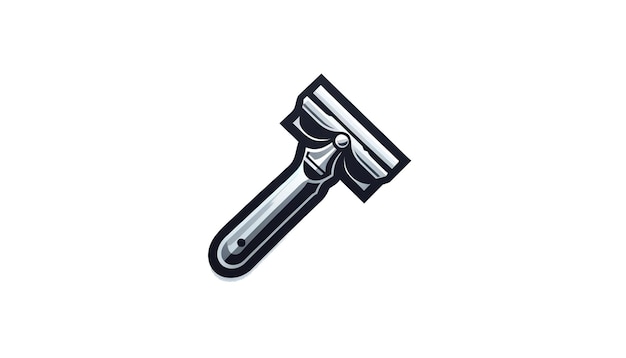 Upscale Mens Barbershop Logo Classic Razor Blade Design