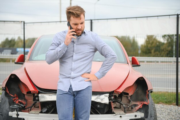 Upset driver After Traffic Accident