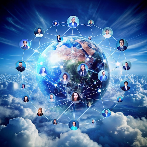 upside down image global communication structure networking and data connection cloud computing social network global business customer network on internet technology telecom and media