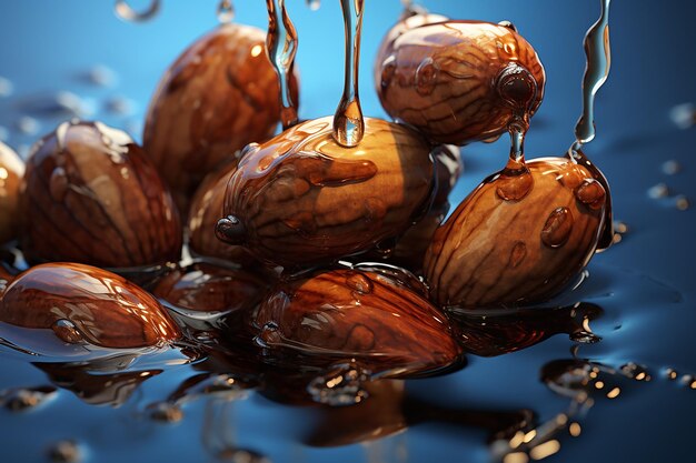 UpsideDown of Date Fruits HighQuality Photorealistic Shot