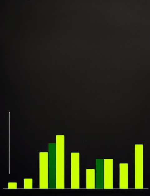 Upward graph green bars positive result