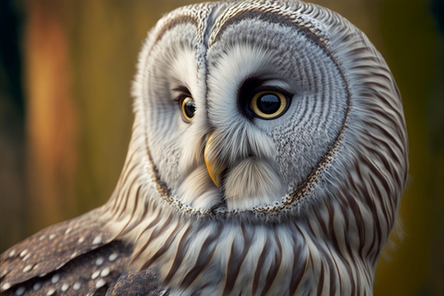 Ural owl ( Strix uralensis ) close up