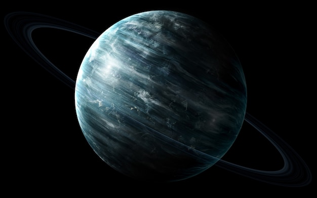 Uranus in the space, 3D illustration.