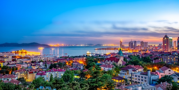 Urban architectural landscape of Qingdao, China

