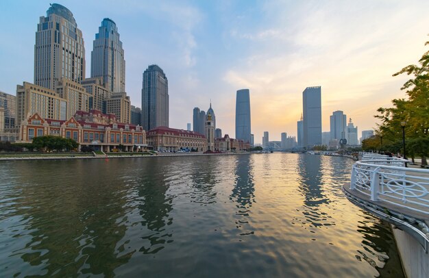 Urban architectural landscape in Tianjin, China