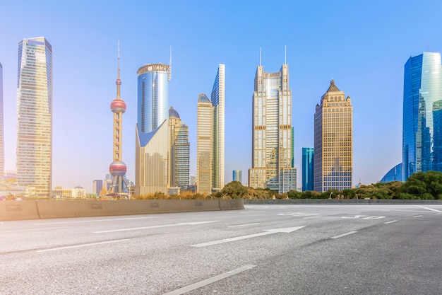 Urban architecture landscape road and skyline