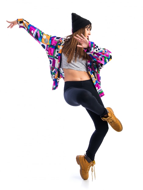 Urban dancer posing on studio