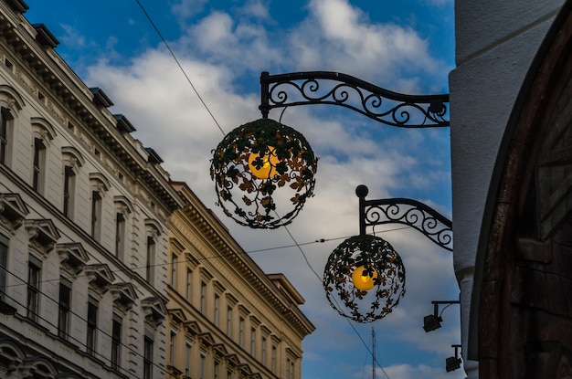 Urban details architecture in the city of Vienna Austria