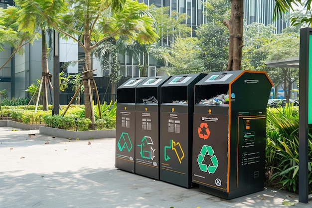 An urban environment with IoTenabled waste management systems optimizing garbage collection