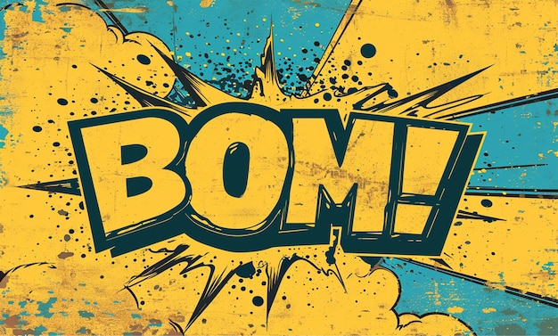 Photo urban explosion a dynamic boom reverberating in bold graffiti typography