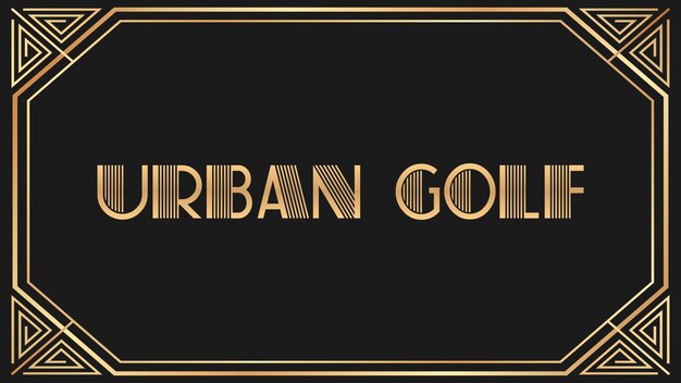 Foto urban golf jazz gouden tekst