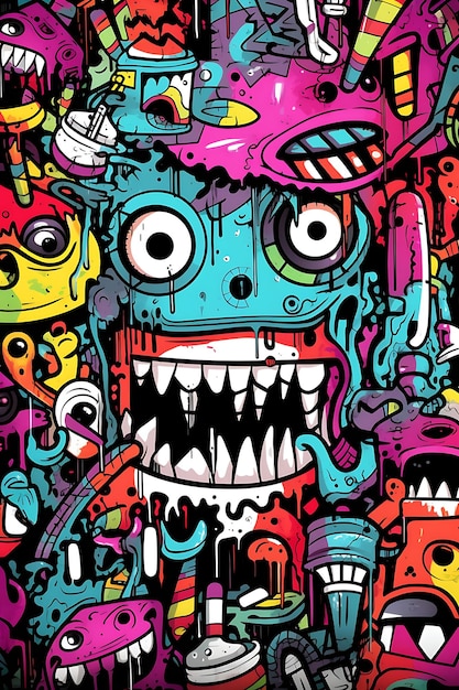 Urban graffiti mobile wallpaper