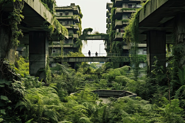 コンクリートの荒野を探索する都市のジャングル