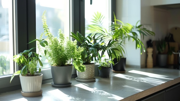 Urban Jungle on Kitchen Windowsill