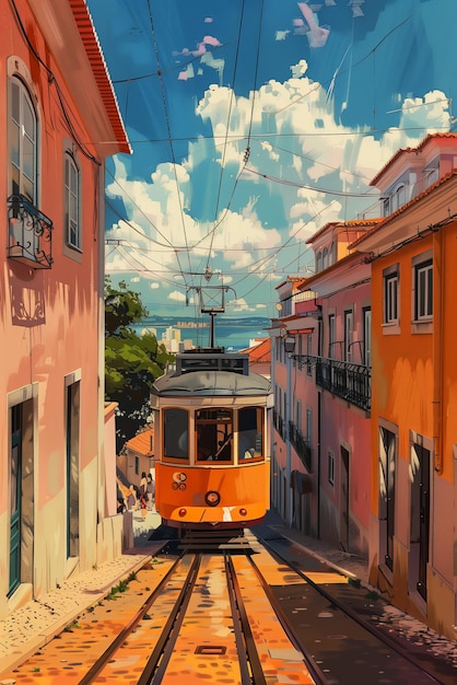 Urban landscape of the city of Lisbon in Portugal