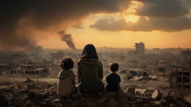 Premium Photo | Urban Landscape in Gaza Strip Conflict Scene